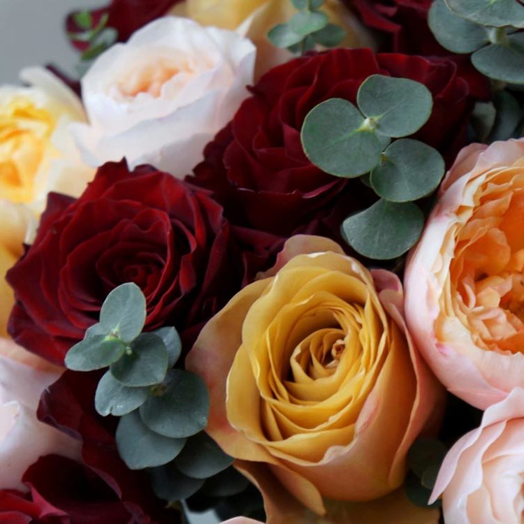 какого цвета бывают розы, нестандартные оттенки роз, золотые розы, розы золотистые, сорта золотых роз, букет из золотых, бордовых и персиковых роз