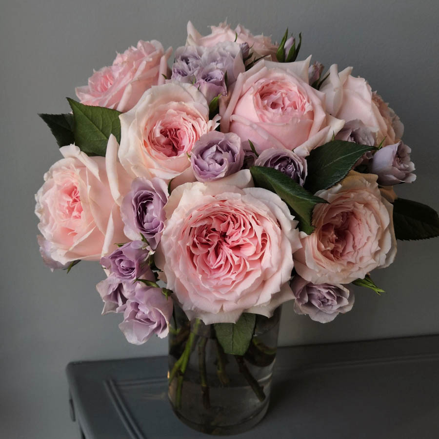 Everlasting Lavender (Эверластинг Лавендер) лиловые садовые розы, букеты из фиолетовых роз, букет из фиолетовых и розовых роз